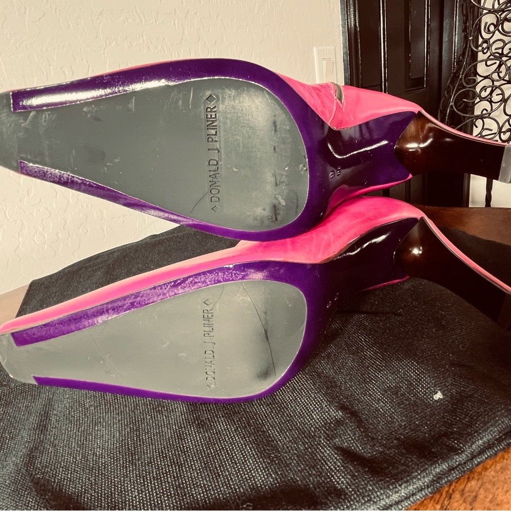 Donald J. Pliner Fuchsia Knee-High Boots - Picture 5 of 6